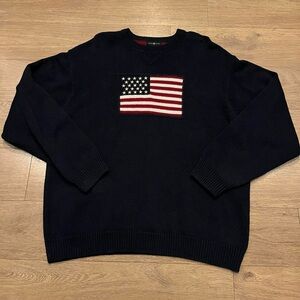 Vintage Polo Ralph Lauren Style USA American Knit Sweater L/XL